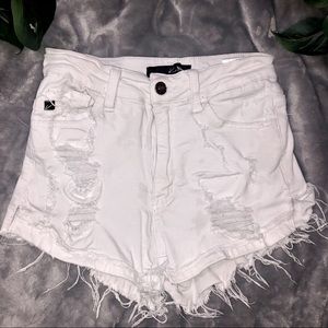 Kancan white Jean shorts